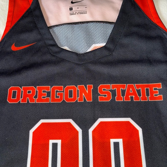 Nike DRI-FIT Oregon State University Basketball Jersey - Black and Orange (B2j) - Picture 3 of 5